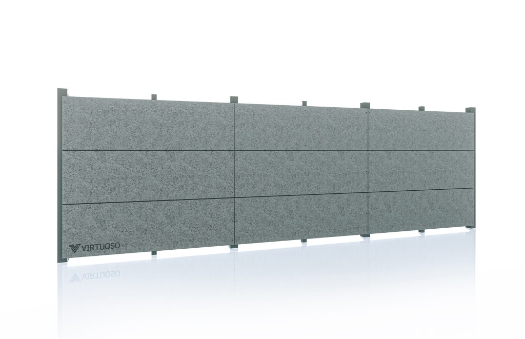 Gard modern fibrociment Fibro X Light Grey Night - imagine 2